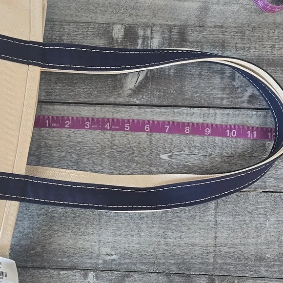 NWT L.L. Bean Canvas Boat & Tote Bag Long Straps Perfect For Shoulder Bag - Picture 11 of 12